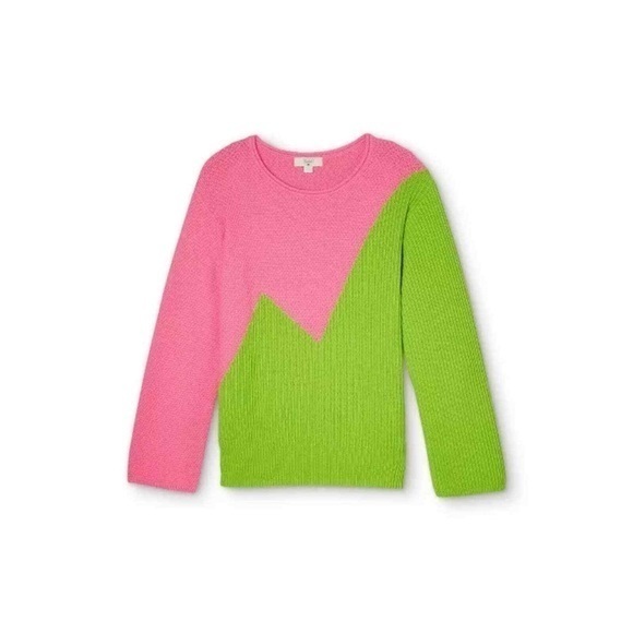 Victor Glemaud x Target Color-Block Neon Sweater Size Small NWT - Picture 4 of 6